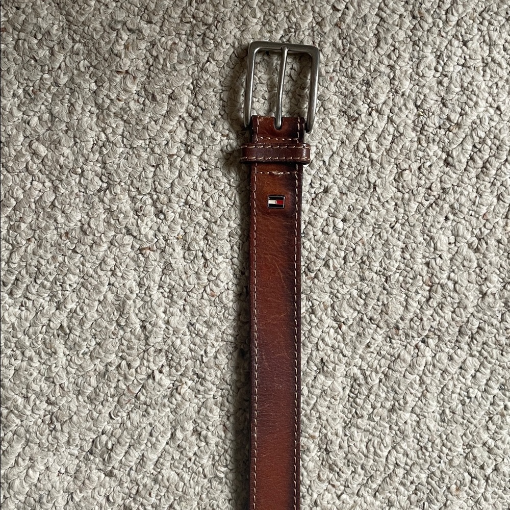 Hilfiger Brown Leather Men's Belt - Picture 11 of 11